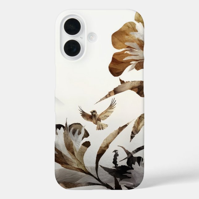 Zen Misty Mountain Birds Minimalist Nature Case-Mate iPhone Case (Back)