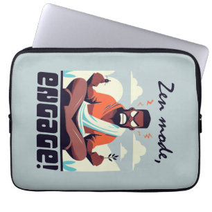 Zen Mode, Engage! ⚡ Adulting is a Glitch Laptop Sleeve