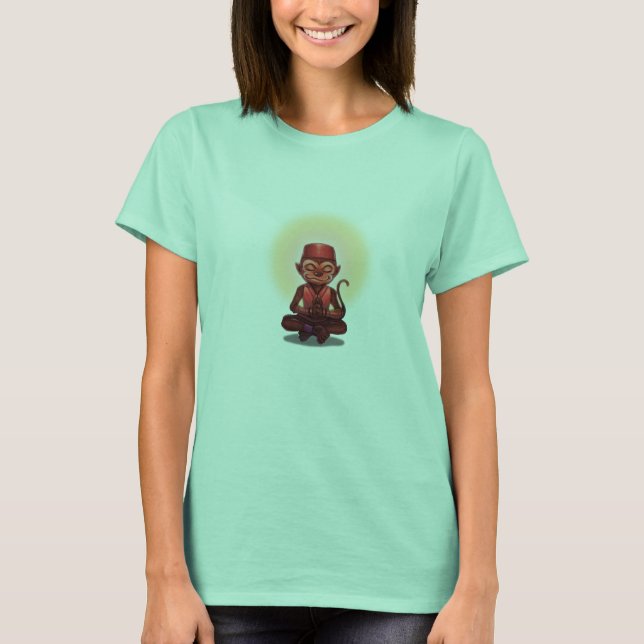 Zen Monkey Custom Text T-Shirt (Front)