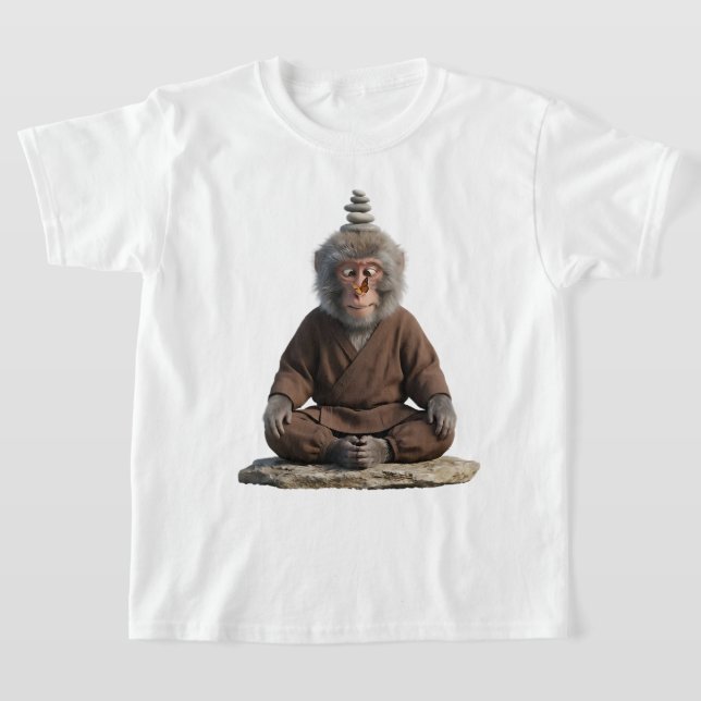 Zen Monkey's Butterfly Distraction: A Lesson T-Shirt (Laydown)