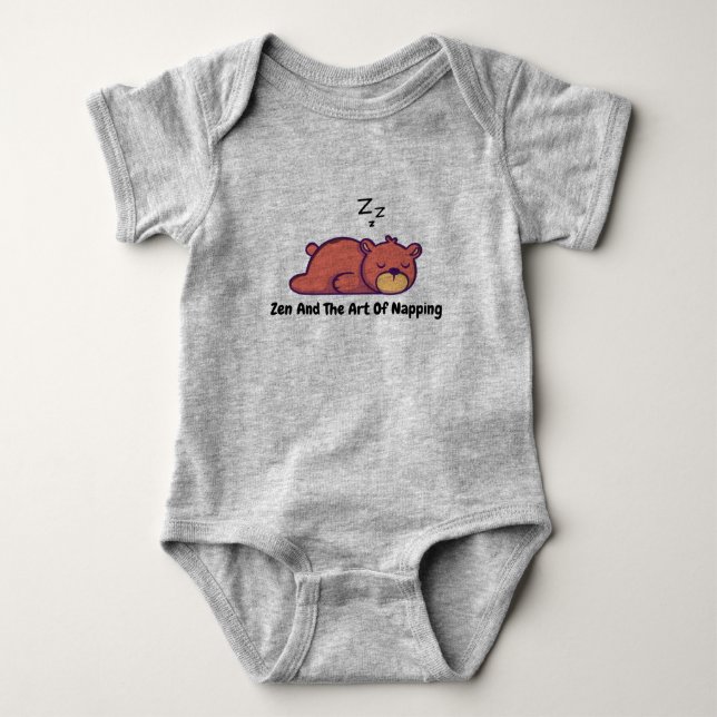 Zen Napping Baby Bodysuit (Front)