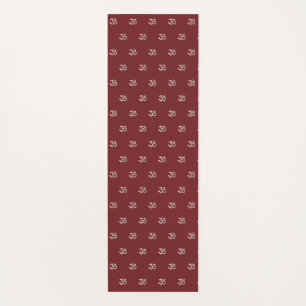 Zen Om symbol pattern burgundy Yoga Mat