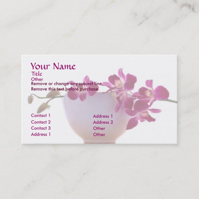 Zen Orchid Business Card (Front)