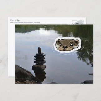 Zen Otter (color) Postcard