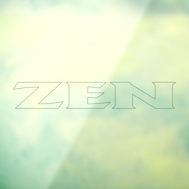 Zen outline see-thru window cling front stick (Sheet 3)