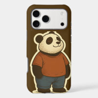 Zen Panda Sticker – Relaxed Cartoon Bear in Casual