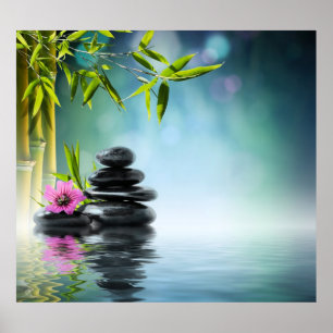 Zen paradise garden,serenity,peaceful,yoga poster