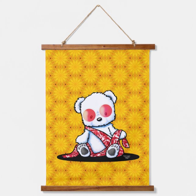 Zen Polar Bear KiniArt Hanging Tapestry (Front)