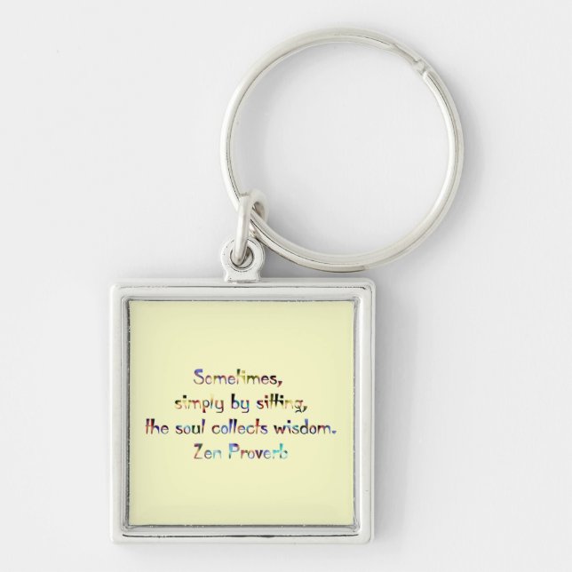 Zen Proverb-Yoga/Meditation Key Ring (Front)