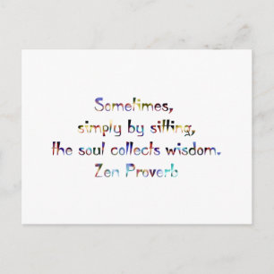Zen Proverb-Yoga/Meditation Postcard