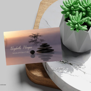 Zen,Psychologist Therapist,Stones,Yoga Instructor Business Card