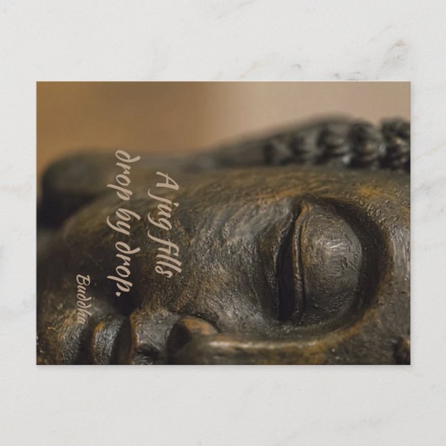 Zen Quote Buddha Statue Postcard (Front)