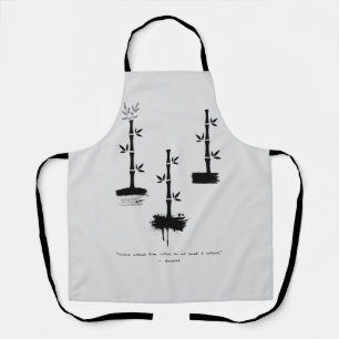 Zen Quote: Wisdom and Meditation Apron