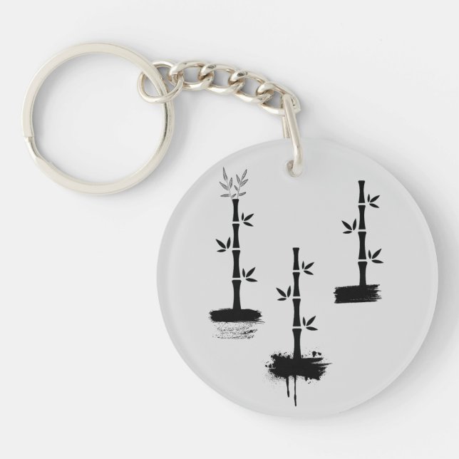 Zen Quote: Wisdom and Meditation Key Ring (Front)