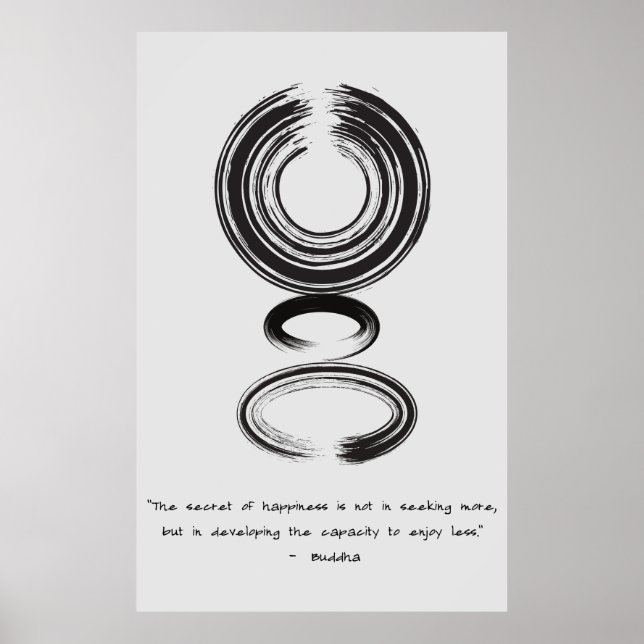 Zen Quote: Wisdom and Meditation Poster (Front)