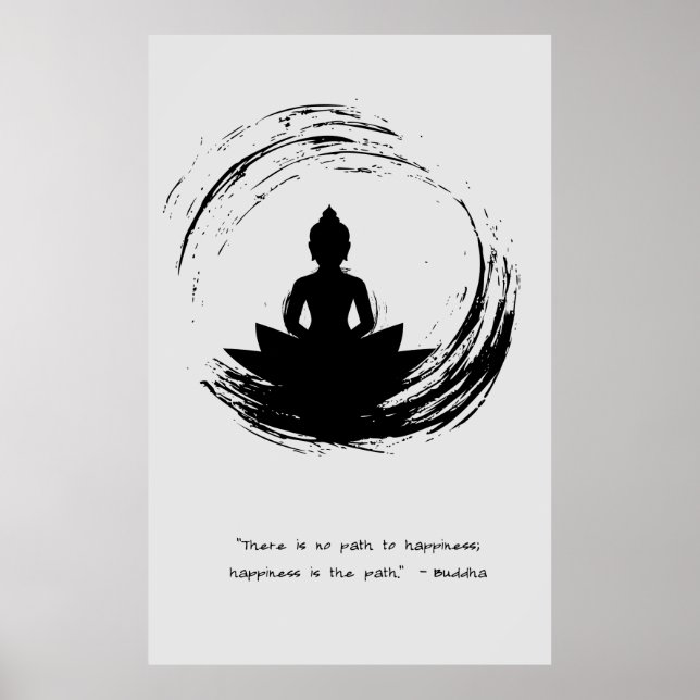 Zen Quote: Wisdom and Meditation Poster (Front)