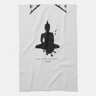 Zen Quote: Wisdom and Meditation Tea Towel