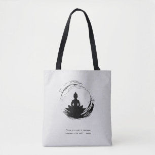 Zen Quote: Wisdom and Meditation Tote Bag