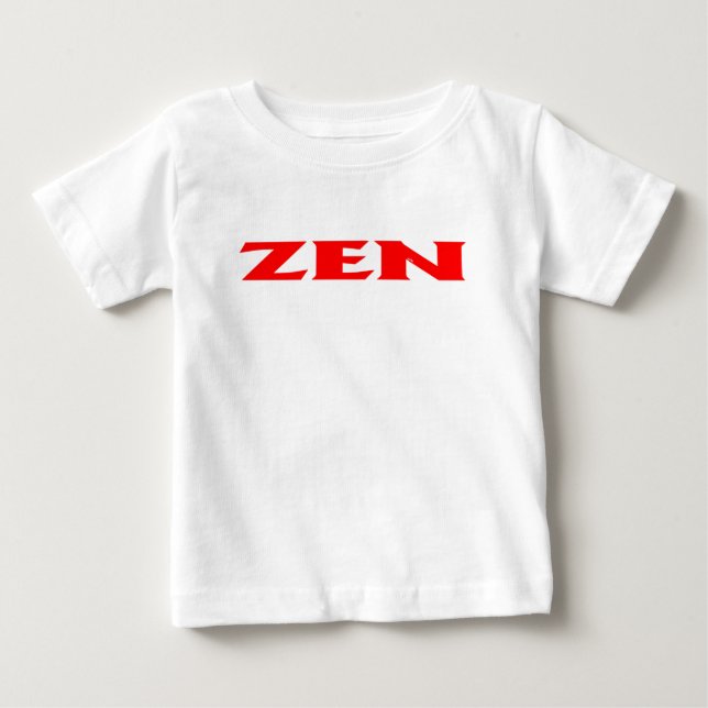 Zen red baby white shirt (Front)