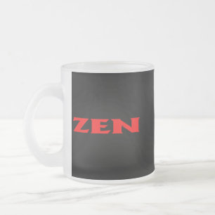 Zen red black frosted mug