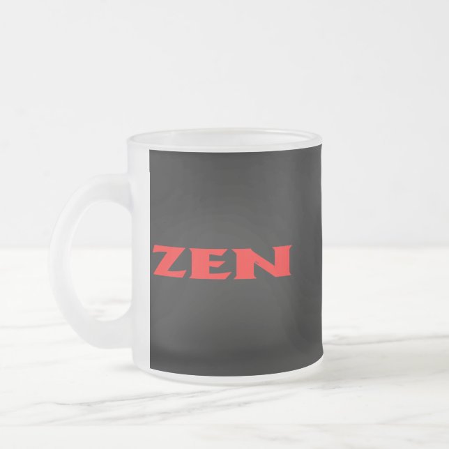 Zen red black frosted mug (Left)