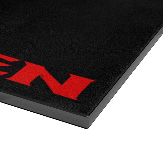 Zen red black glass cutting board (Corner)
