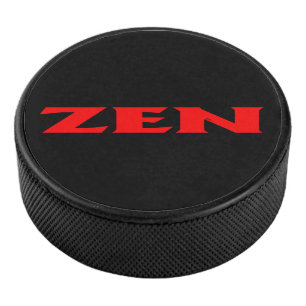 Zen red black hockey puck