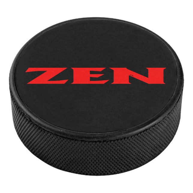 Zen red black hockey puck (3/4)