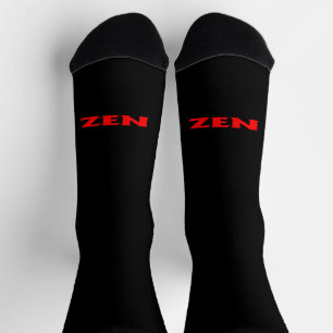 Zen red black inward premium socks
