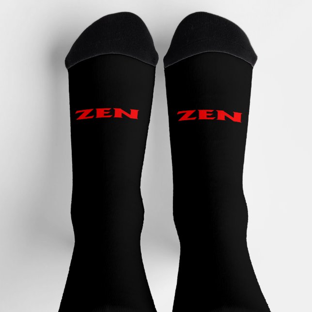 Zen red black inward premium socks (Top)