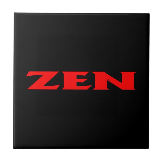 Zen red black small tile (Front)