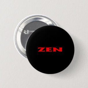 Zen red black standard round button