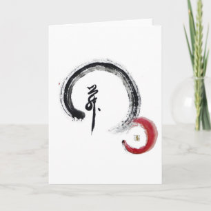 Zen Red — Enso Card
