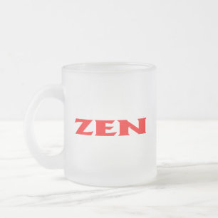 Zen red frosted mug