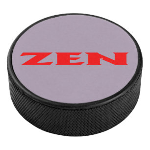 Zen red grey hockey puck