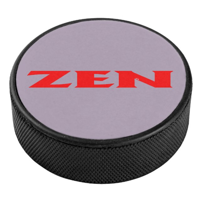 Zen red grey hockey puck (3/4)