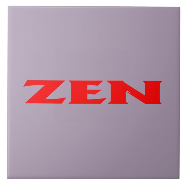 Zen red grey large tile (Front)