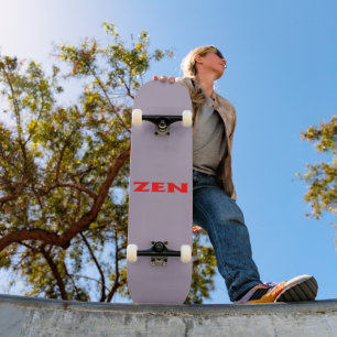 Zen red grey skateboard