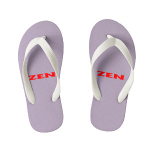 Zen red grey toddler flip flops