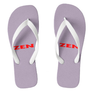 Zen red grey wide flip flops