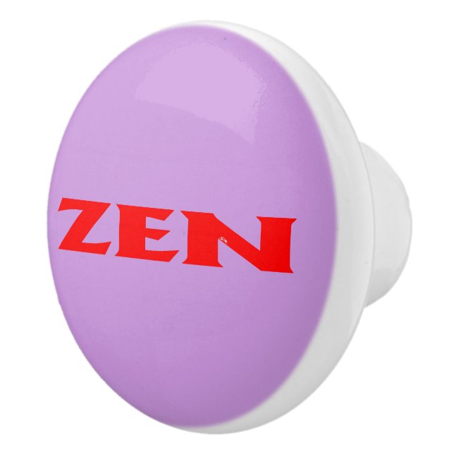 Zen red lilac ceramic knob (Right)