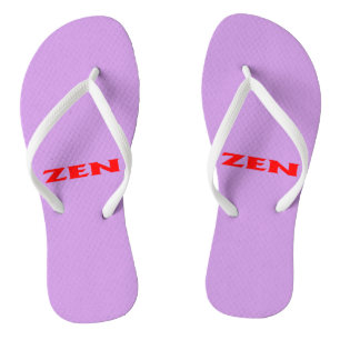 Zen red lilac flip flops
