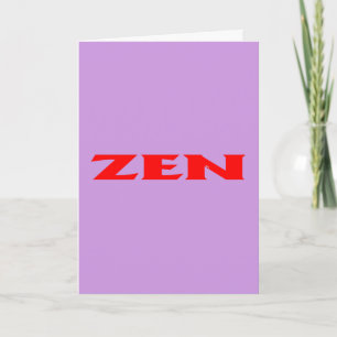 Zen red lilac greeting card