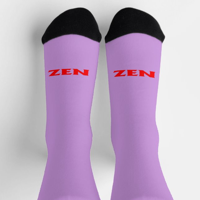 Zen red lilac inward premium socks (Top)