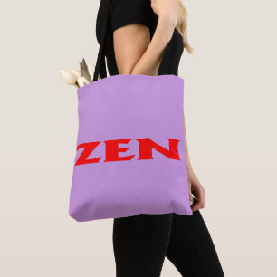 Zen red lilac shoulder tote bag