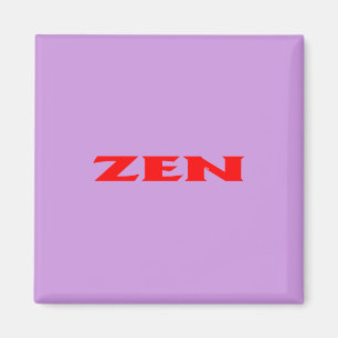 Zen red lilac square magnet