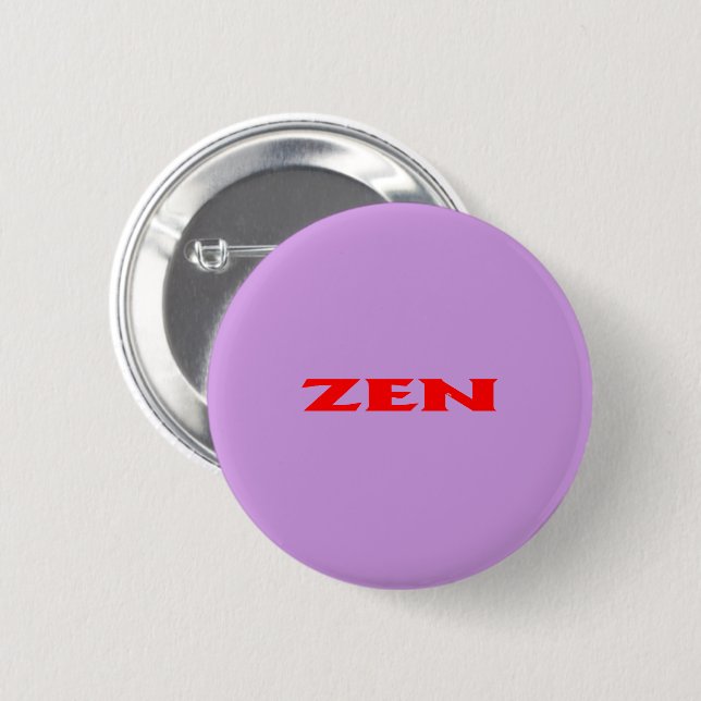 Zen red lilac standard round button (Front & Back)