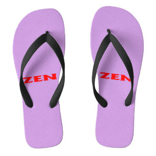 Zen red lilac wide flip flops