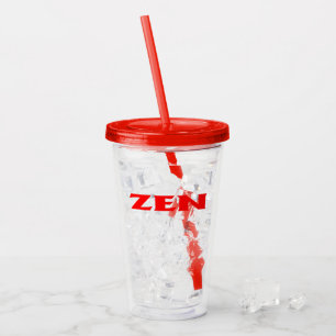Zen red red acrylic tumbler