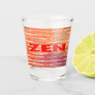 Zen red reeds glass
